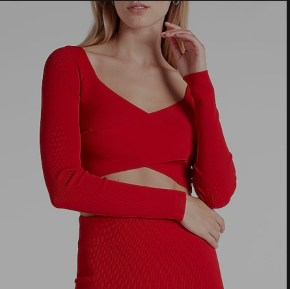 Wrap Cropped Sweater